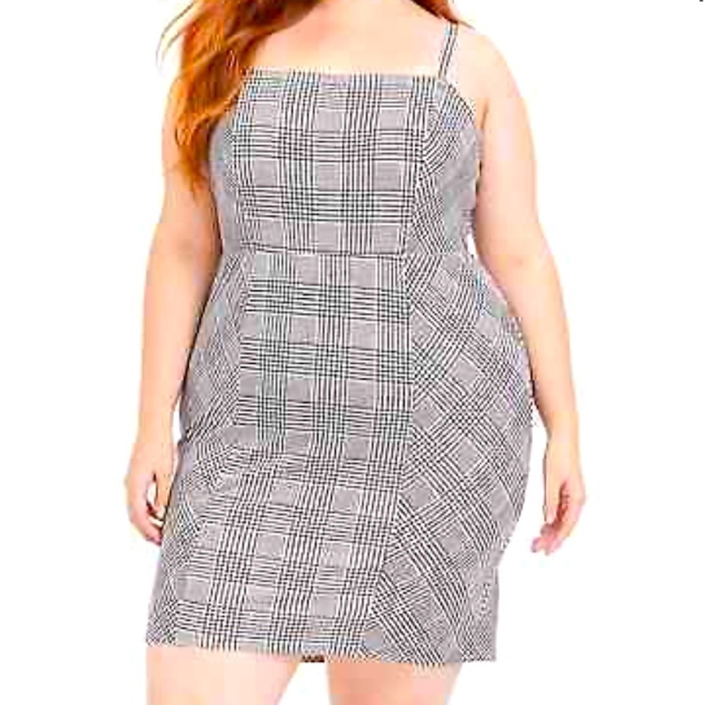 Torrid Black Plaid Premium Point Mini Shift Dress Plus Size 00 Cabincore